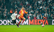 Leroy Aziz Sane of Galatasaray SK is in action with Orkun Kokcu of Besiktas during the Tre...