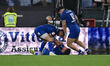 Leonardo Marin of Italy scores a try during the Guinness Six Nations 2026 match between It...