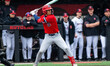CHANZ DOUGHTY (32) of the Stony Brook Seawolves is at bat during an NCAA baseball game at...