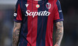 Santiago Castro of Bologna F.C. is in action during the UEFA Europa League Round of 16 fir...