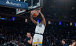 #13 Royce Parham of the Marquette Golden Eagles dunks during the BIG EAST Men's Basketball...