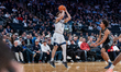 Devin Askew of the Villanova Wildcats shoots the ball during the game against the Georgeto...