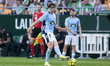Fer Lopez of RC Celta de Vigo passes the ball during the La Liga EA Sports match between R...