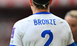 Lucy Bronze of England reacts during the 2027 FIFA Women's World Cup Qualifier match betwe...