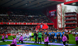 Players react during the 2027 FIFA Women's World Cup Qualifier match between England and I...