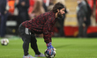 Liverpool goalkeeper Alisson Becker participates in the pregame warmup session during the...