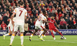 Mohamed Salah of Liverpool scores to make it 4-0 and achieves his 50th Champions League go...