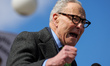 Sen. Chuck Schumer (D-NY), Minority Leader of the U.S. Senate, speaks at a rally and press...