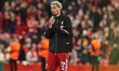 Hugo Ekitike of Liverpool applauds the fans after the final whistle during the UEFA Champi...