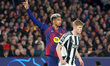 Ronald Araujo and Lewis Hall play during the match between FC Barcelona and Newcastle FC,...