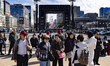 People gather at Gwanghwamun Square in Seoul, South Korea, on March 19, 2026, to observe t...