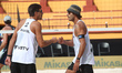 Gabriel Dos Reis Santiago and Johann Ferdinand Dohmann of Brazil compete during the men's...