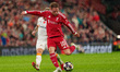Alexis Mac Allister of Liverpool lines up a shot at goal during the UEFA Champions League...