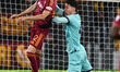 Stephan El Shaarawy of A.S. Roma and Martin Vitik of Bologna F.C. are in action during the...