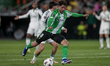 Pablo Fornals of Real Betis hits the ball during the UEFA Europa League 2025/26 Round of 1...