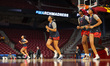 Ole Miss Rebels players participate in a practice before the First Round of the NCAA Women...