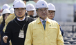Yun Ho-jung, Minister of the Interior and Safety of South Korea, inspects the venue and se...
