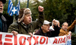 Pensioners gather at Syntagma Square and march towards the Maximos Mansion in Athens, Gree...