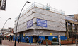 Redevelopment works surround a Wetherspoons pub in Sheffield, England, on March 20, 2026....