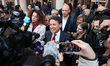 Giuseppe Conte, an Italian politician and president of the Movimento 5 Stelle party, atten...