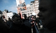 People march through the streets of Amsterdam, Netherlands, on March 21, 2026, during the...
