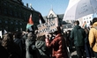 People march through the streets of Amsterdam, Netherlands, on March 21, 2026, during the...