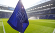 An Everton corner flag is seen ahead of the Premier League match between Everton and Chels...