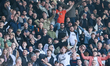 Derby County supporters celebrate their team's 1-0 win at full-time during the Sky Bet Cha...