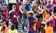 Ronald Araujo celebrates during the match between FC Barcelona and Rayo Vallecano de Madri...