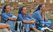A group of Nuns watching a concert near Planty Park.Pilgrims from all around the world on...