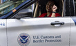 US Customs and Border Protection vehicle with visible logo of the agency, of the US Depart...