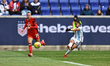 Argentina midfielder Sofia Dominguez (#16) takes a shot at the goal during the SheBelieves...