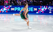 Sofia Samodelkina of Kazakhstan competes in the Women's Short Program during the ISU Figur...