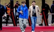 Formula 1 drivers Pierre Gasly and Franco Colapinto of the BWT Alpine F1 Team attend the F...