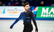 Kevin Aymoz of France performs in the men's short program during the ISU Figure Skating Wo...