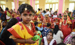 Young girls participate in the 'Kumari Puja' ritual as part of the annual Hindu festival o...