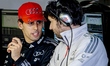 Formula 1 driver Gabriel Bortoleto of the Audi Revolut F1 Team speaks with his engineer du...