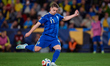 Viktor Gyokeres of Sweden takes a penalty kick to score the team's third goal during the F...