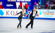Marie-Jade Lauriault and Romain Le Gac of Canada compete in the Ice Dance Rhythm Dance dur...
