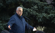 Viktor Orban, Prime Minister of Hungary, speaks during a campaign rally of the governing F...