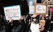 Protesters participate in the ''No Kings'' national day of protest in New York, United Sta...