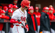 Trey Wells of the Rutgers Scarlet Knights heads to the plate during an NCAA baseball game...