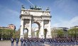 A ceremony and military parade take place at the Arco della Pace for the swearing-in of th...