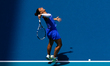 Sara Errani of Italy serves during the championship match on Day 13 of the Miami Open at H...