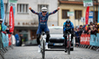 Martin Voltr of ATT Investments Pro Cycling Team celebrates victory at the finish line of...