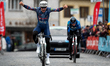 Martin Voltr of ATT Investments Pro Cycling Team celebrates victory at the finish line of...