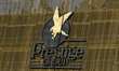 A sign for the Prestige 101 BKC project is seen at Bandra Kurla Complex in Mumbai, India,...