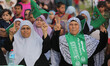 Women during the Festival of The Islamic Movement Hamas in Gaza, on August 25, 2016. 