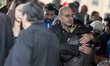 Relatives attend a funeral mass for victims of earthquake on August 30, 2016 in Amatrice,...