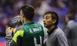 Asier Garitano (R) and  Adrian Marín (L) during the Spanish league football (La Liga Santa...